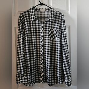 Doublju Checkered Flannel Top